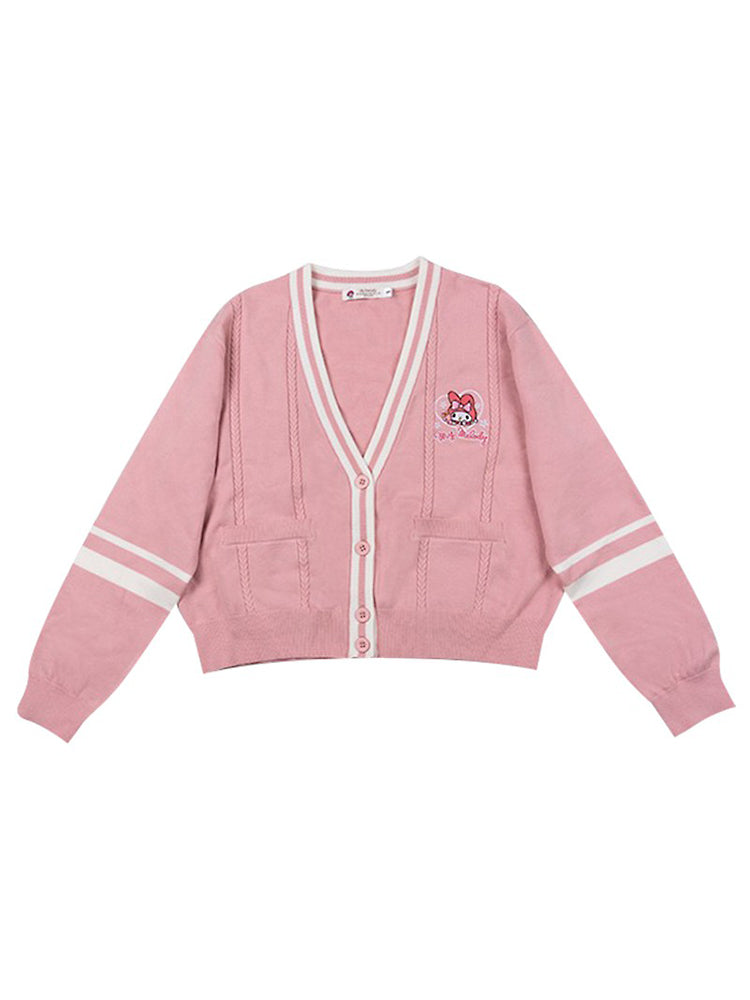 Kuromi My Melody Pompompurin Hello Kitty Knit Cardigans - ntbhshop