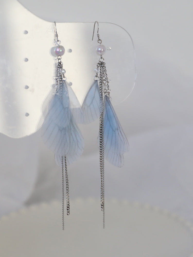 Fairy Wings Butterfly Tassel Earrings & Clips-ntbhshop