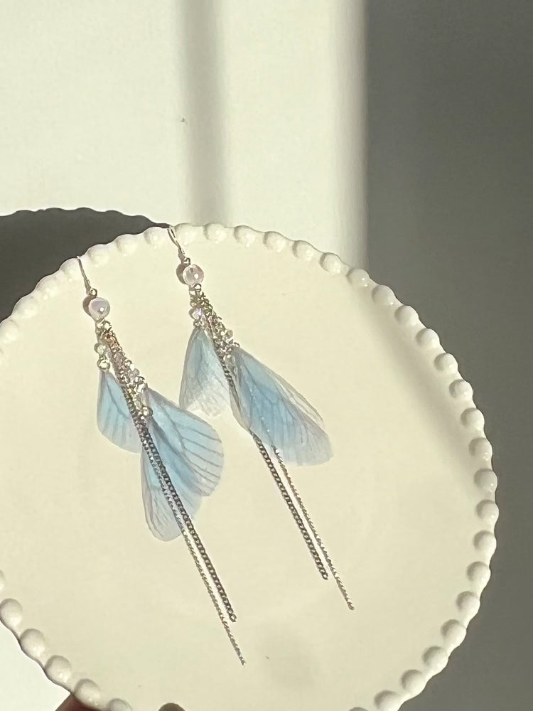 Fairy Wings Butterfly Tassel Earrings & Clips-ntbhshop