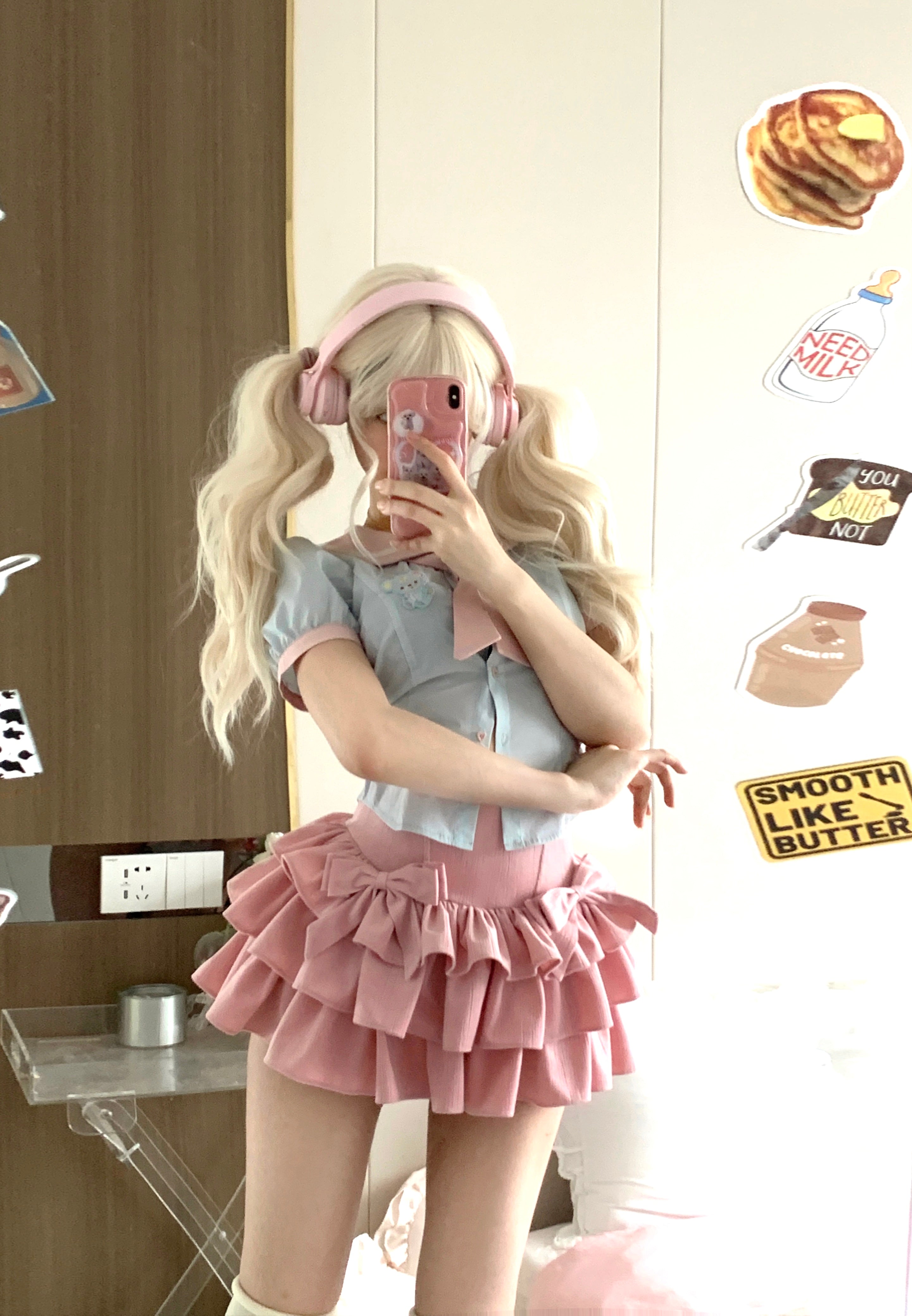 Sweet and Spicy Running Sweetheart Doll Collar Short Sleeve Top-ntbhshop