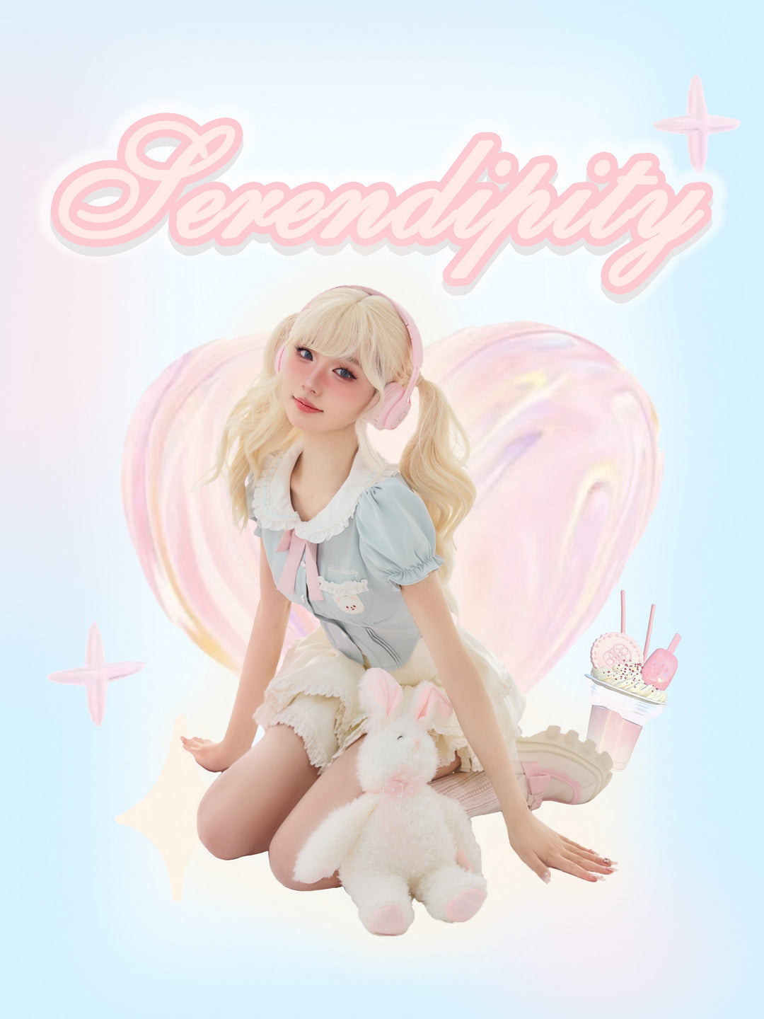 Cute Bear Ice Suspender Layered Skirt-ntbhshop