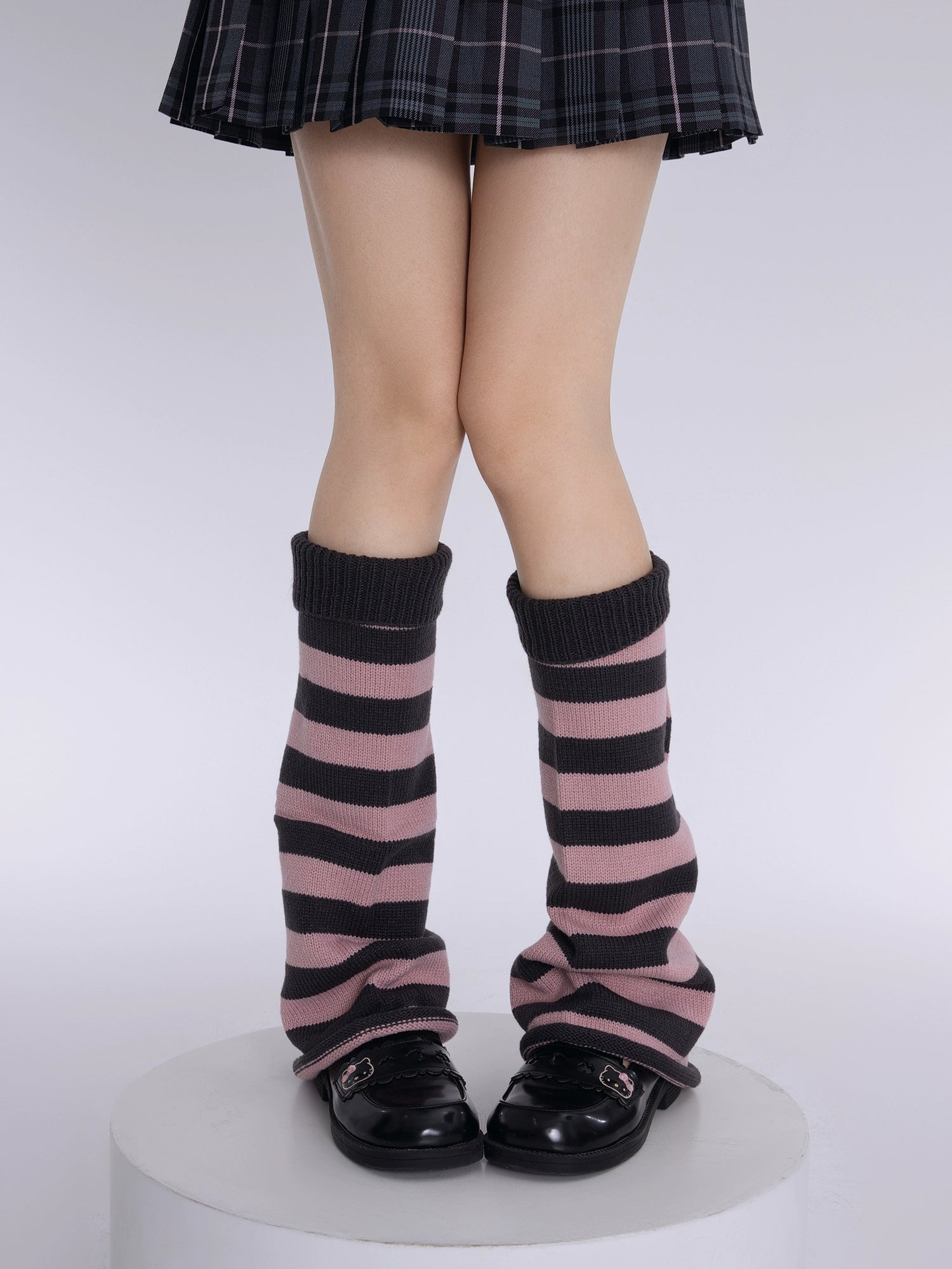 Tokyo Stripe JK Uniform Leg Warmers-ntbhshop