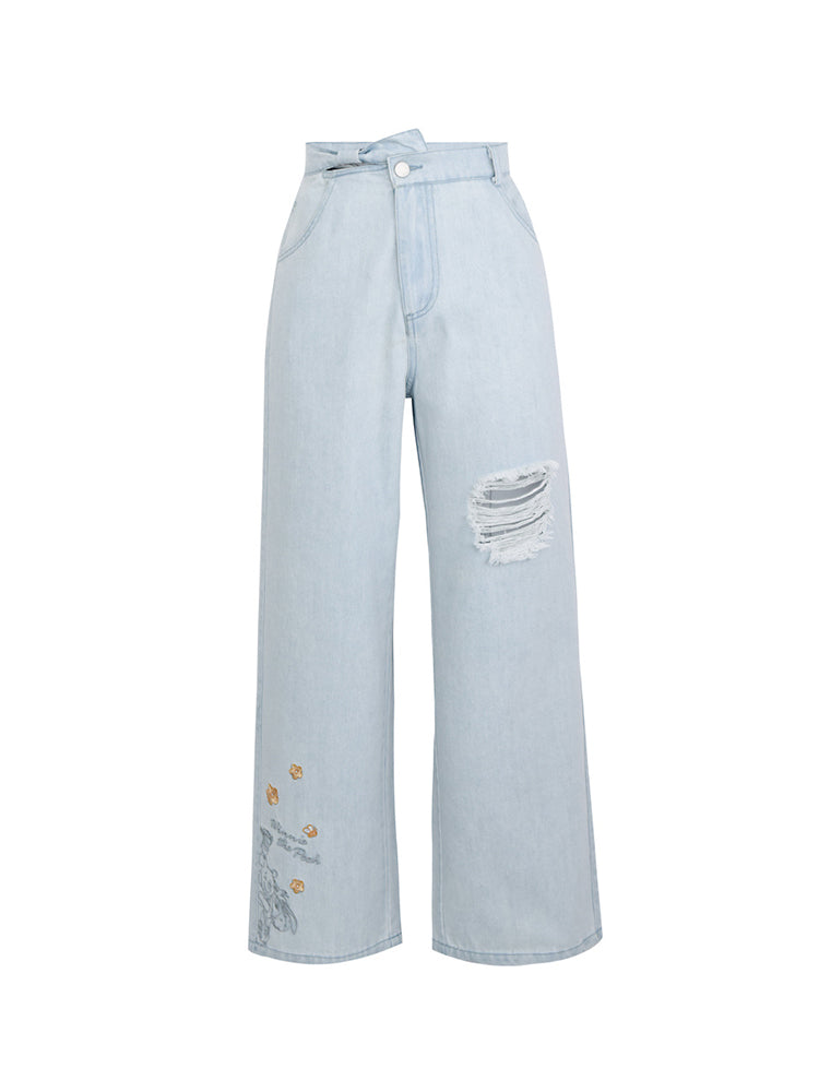 Winnie the Pooh Distressed Jeans-ntbhshop