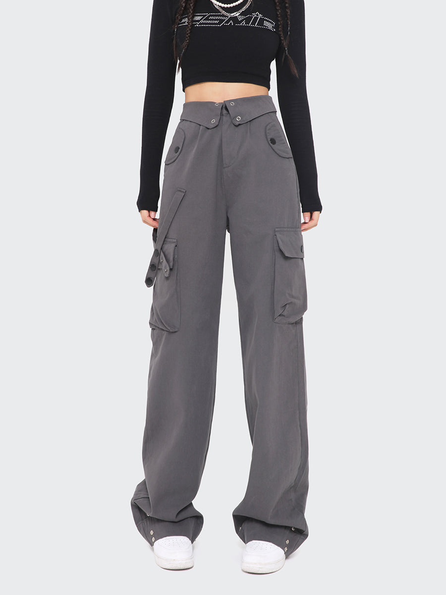 Y2K Style Loose Hip-Hop Mopping Pants-ntbhshop