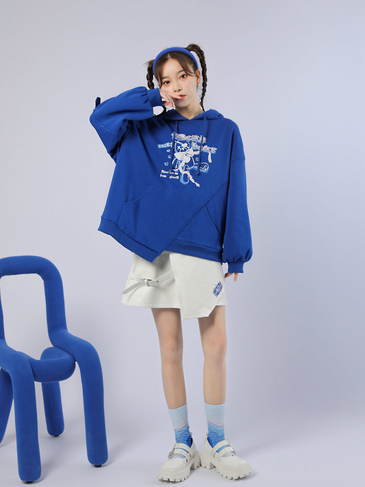Electric Poise Klein Blue Hoodie & Skirt-ntbhshop