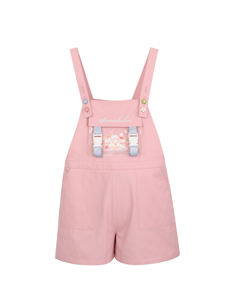Strawberry Cake Overall Shorts-ntbhshop