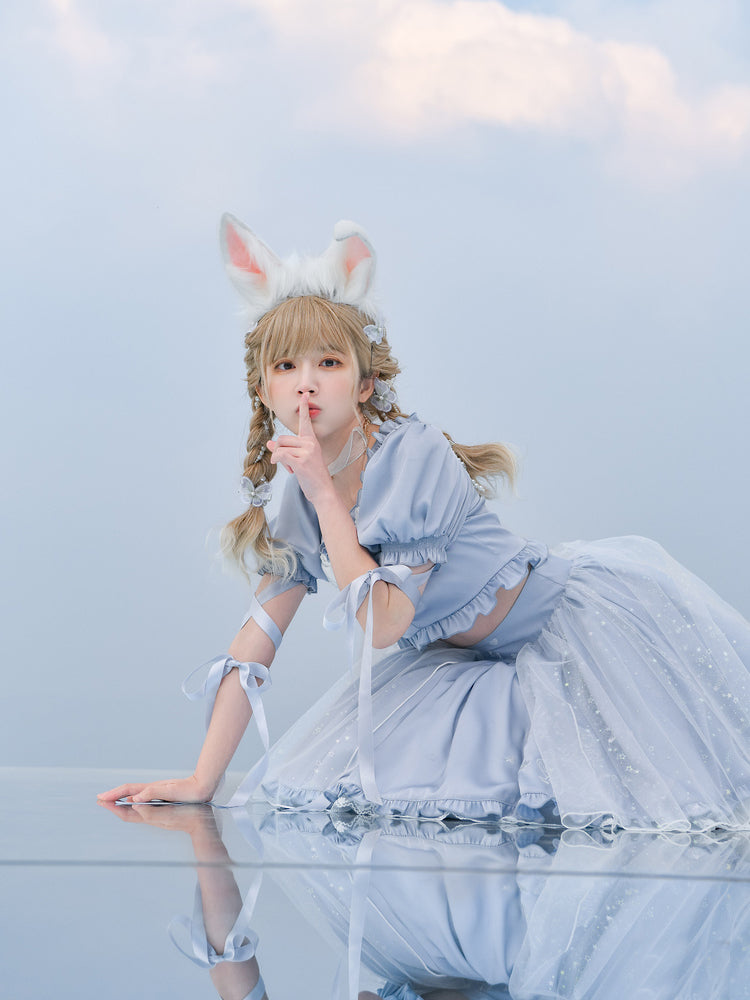 Alice in Wonderland Crop Top & Tulle Skirt-ntbhshop