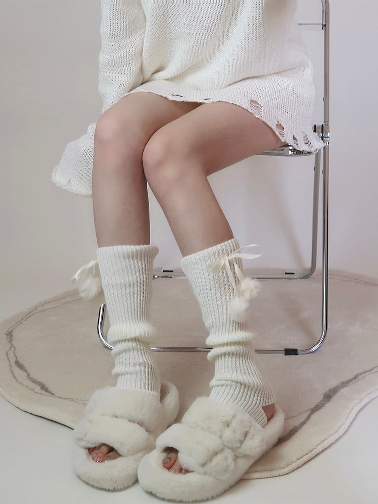 Snow Ball Leg Warmers-ntbhshop
