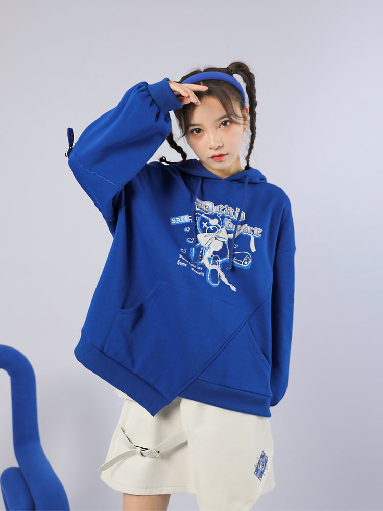 Electric Poise Klein Blue Hoodie & Skirt-ntbhshop