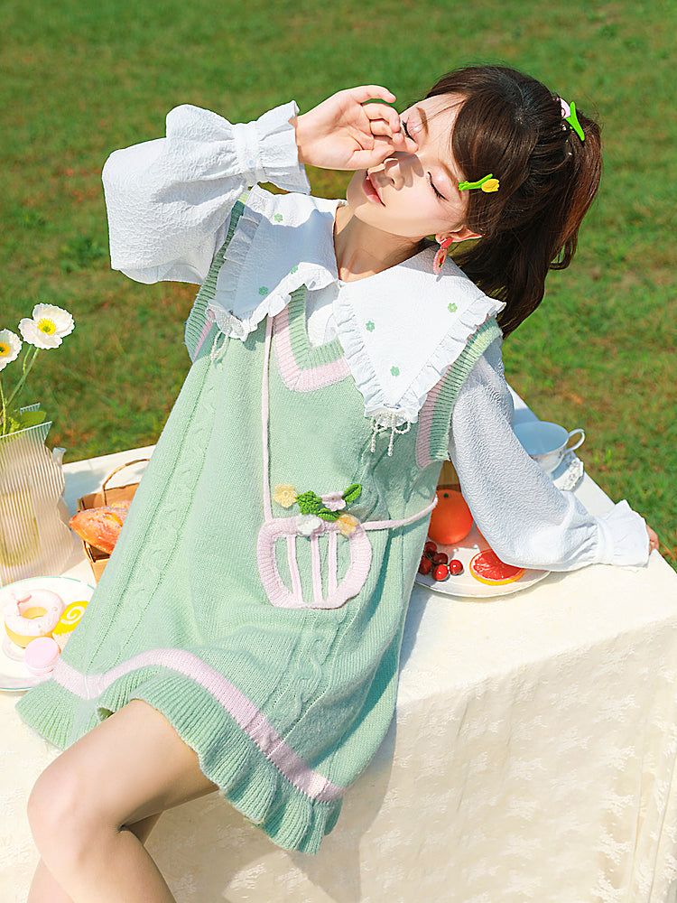 Sweet & Salty Mint Blouse, Knit Vest & Dresses-ntbhshop