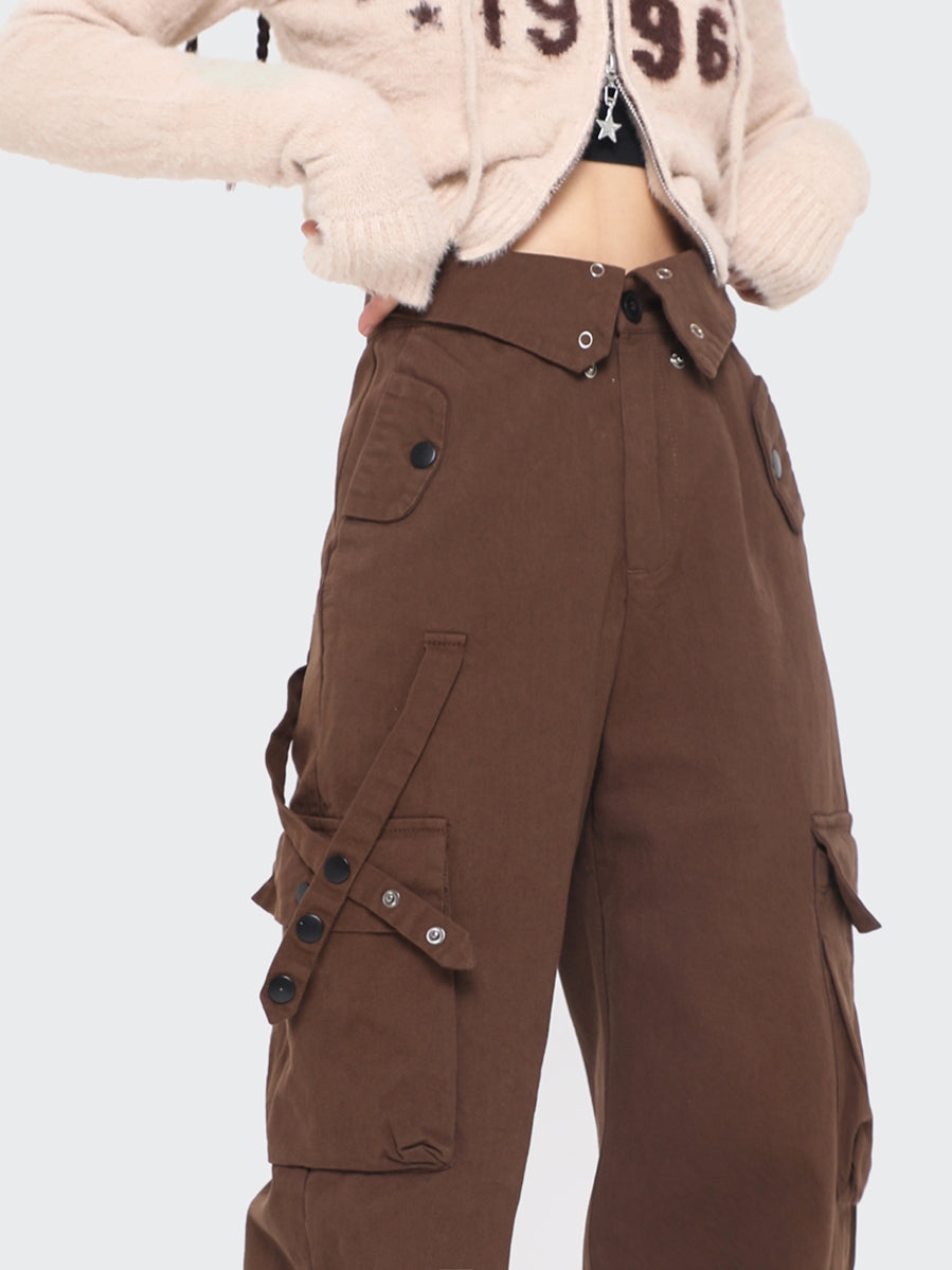 Y2K Style Loose Hip-Hop Mopping Pants-ntbhshop
