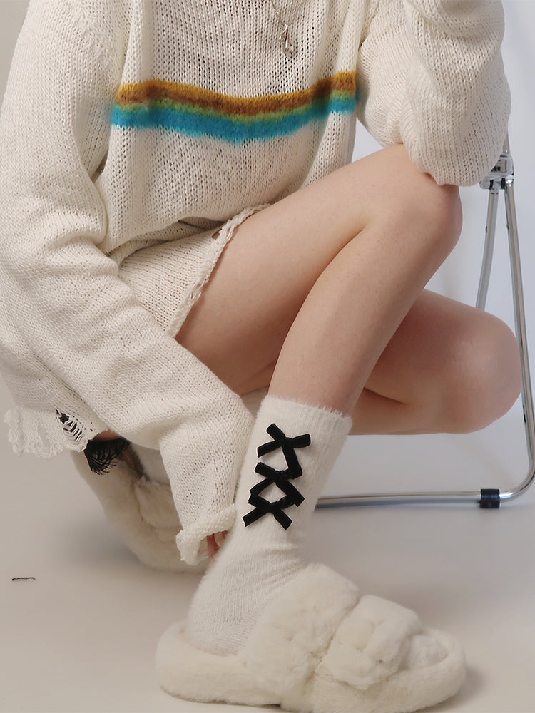 Ribbon Ribbon Ankle Socks-ntbhshop