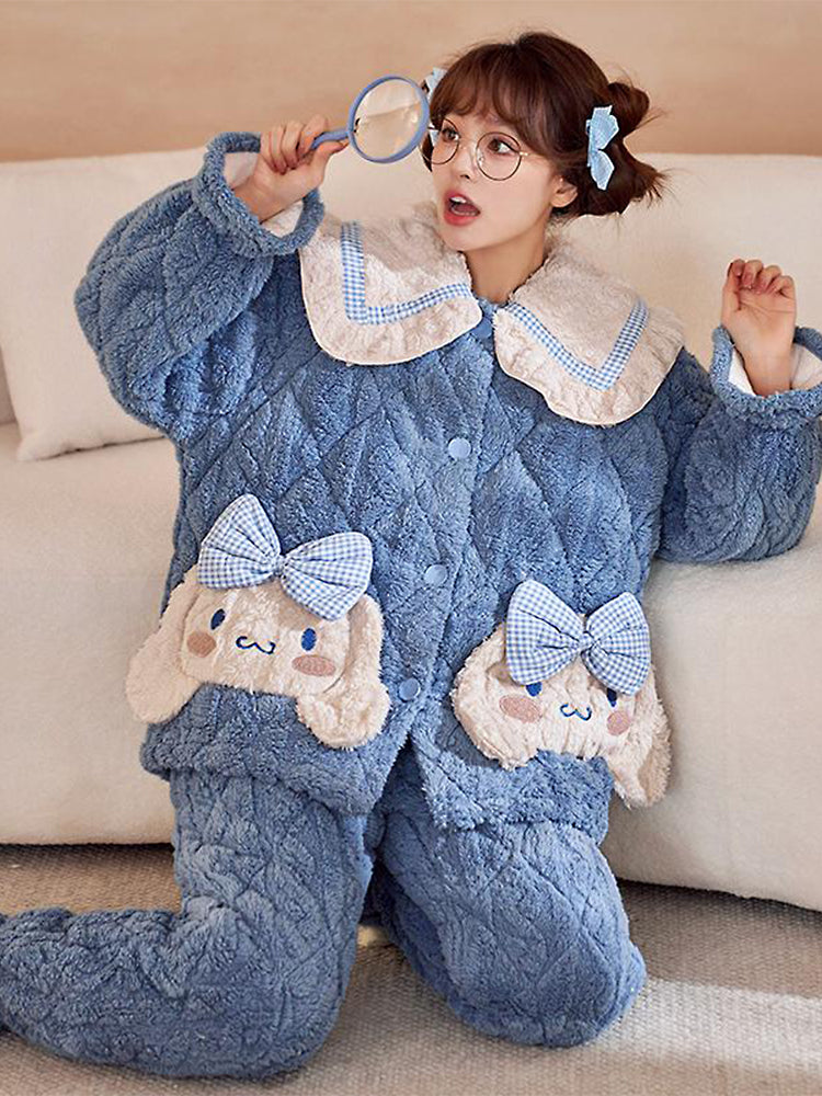 Cinnamoroll Ultra Warm Winter Quilted Dreamy Pajama Set-ntbhshop