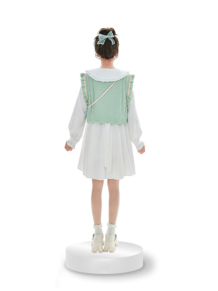 Sweet & Salty Mint Blouse, Knit Vest & Dresses-ntbhshop