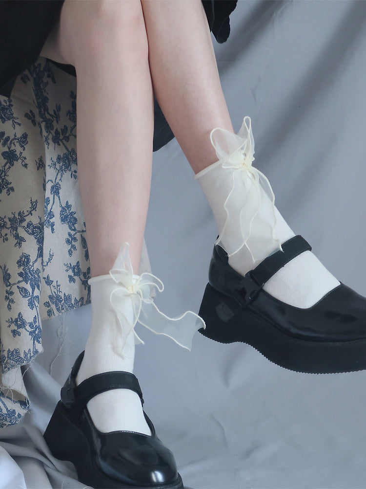 Ribbon Party Ankle Socks-ntbhshop