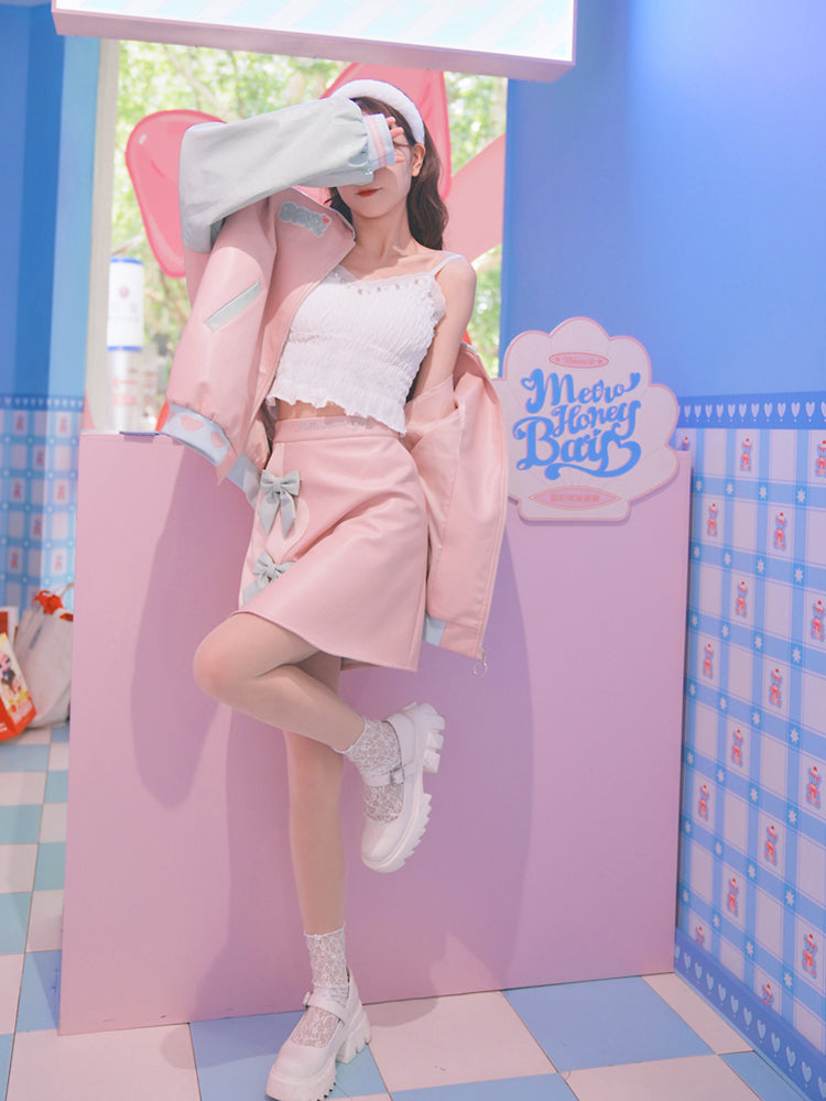 Candy Rebel Leather Skirt-ntbhshop