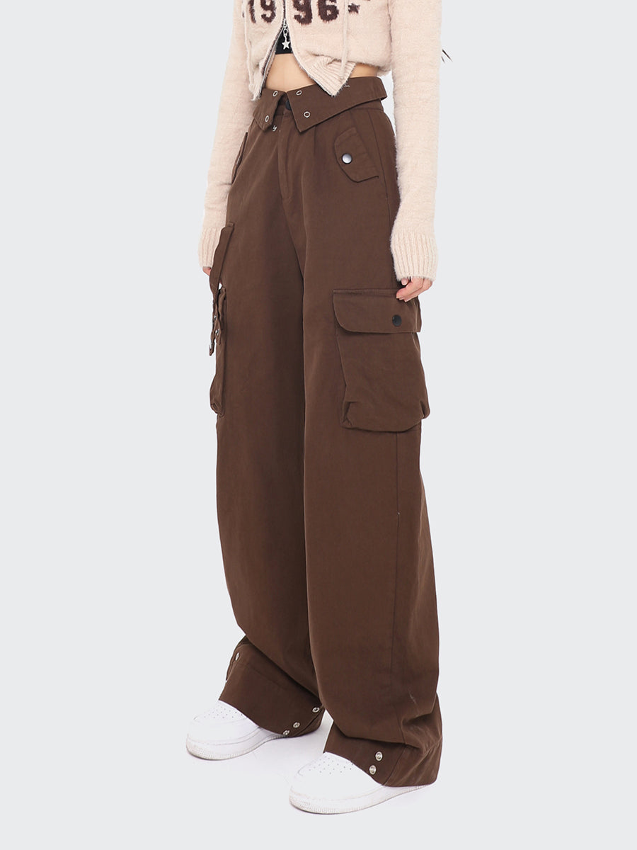 Y2K Style Loose Hip-Hop Mopping Pants-ntbhshop
