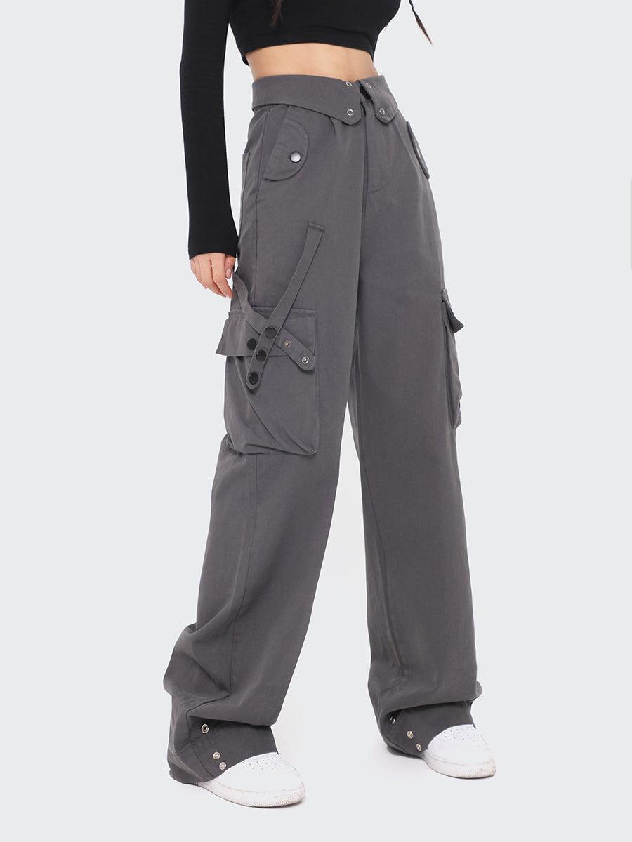 Y2K Style Loose Hip-Hop Mopping Pants-ntbhshop