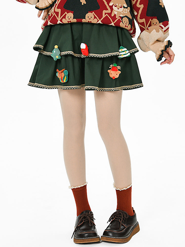 Christmas Skirt with Detachable Ornaments-ntbhshop