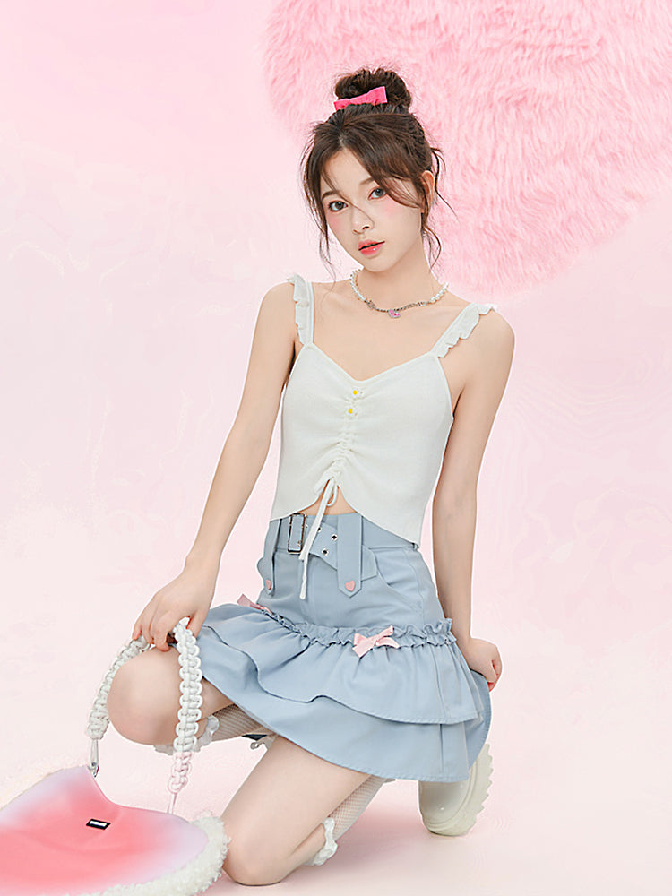 Kawaii Knit Cami Tops-ntbhshop