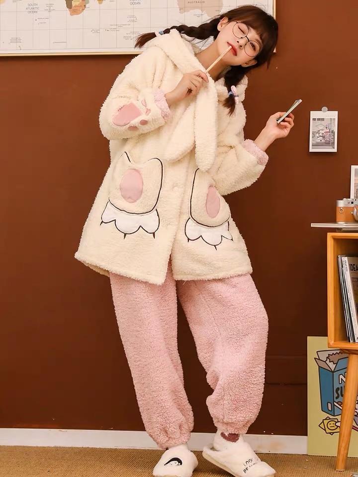 Big Paw Cozy Dreamy Winter Fleece Pajama Set-ntbhshop