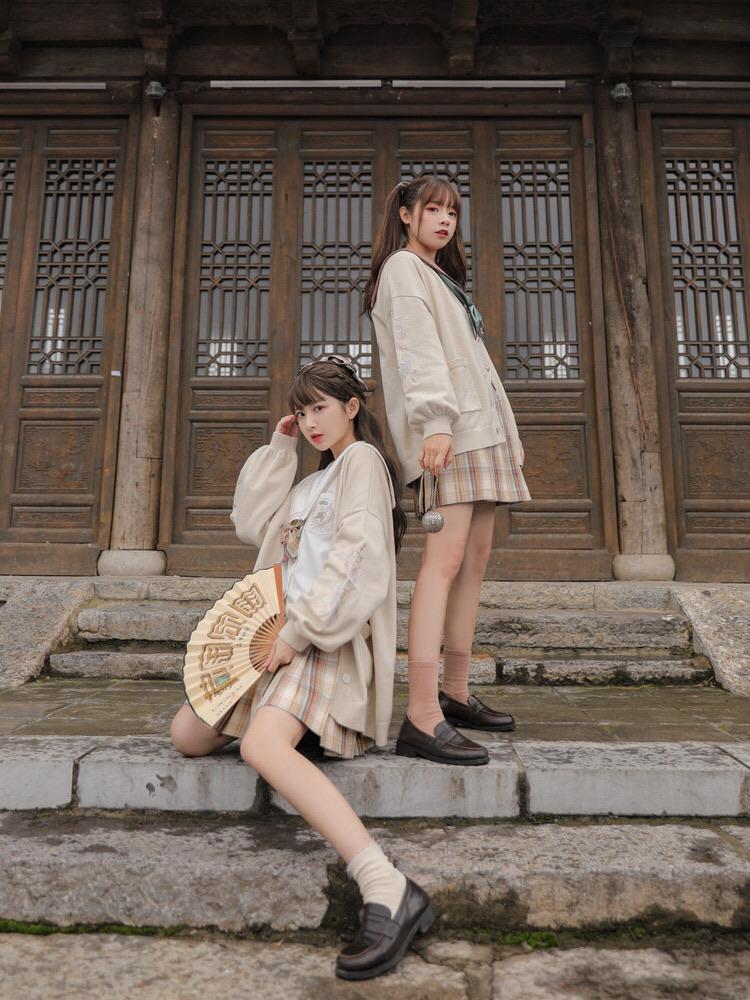 Brocade Incense JK Uniform Skirts-ntbhshop