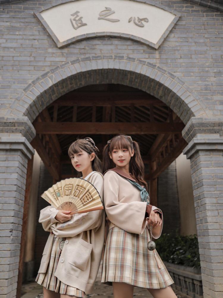 Brocade Incense JK Uniform Skirts-ntbhshop