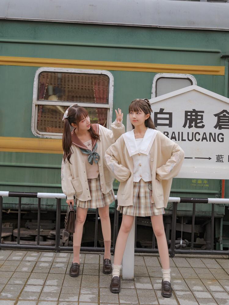 Brocade Incense JK Uniform Skirts-ntbhshop