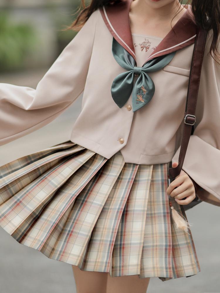 Brocade Incense JK Uniform Skirts-ntbhshop