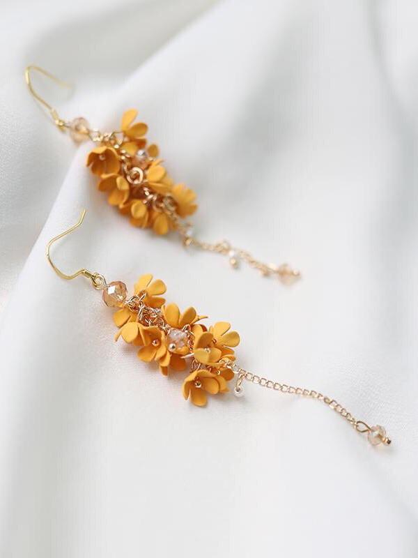 Cassia Fistula Earrings-ntbhshop
