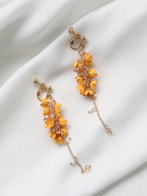 Cassia Fistula Earrings-ntbhshop