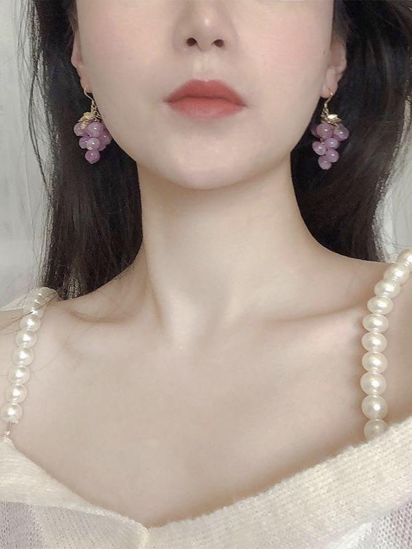 Crystal Grapes Earrings-ntbhshop