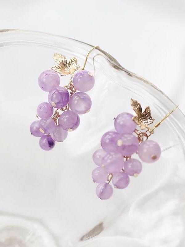 Crystal Grapes Earrings-ntbhshop