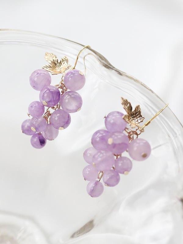 Crystal Grapes Earrings-ntbhshop