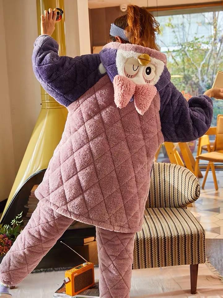 Ducky Cozy Winter Quilted Fleece Pajama Set-ntbhshop