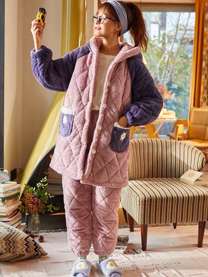 Ducky Cozy Winter Quilted Fleece Pajama Set-ntbhshop