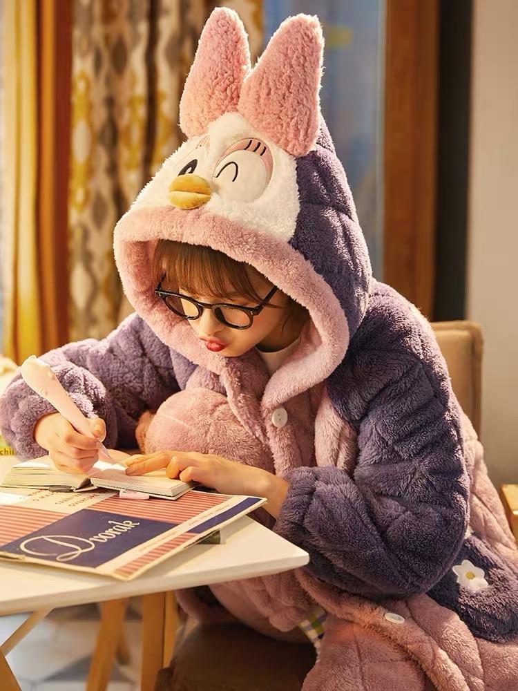 Ducky Cozy Winter Quilted Fleece Pajama Set-ntbhshop