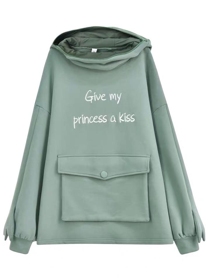 Cute Green Frog Loose Hoodies for Girls and Boys-ntbhshop