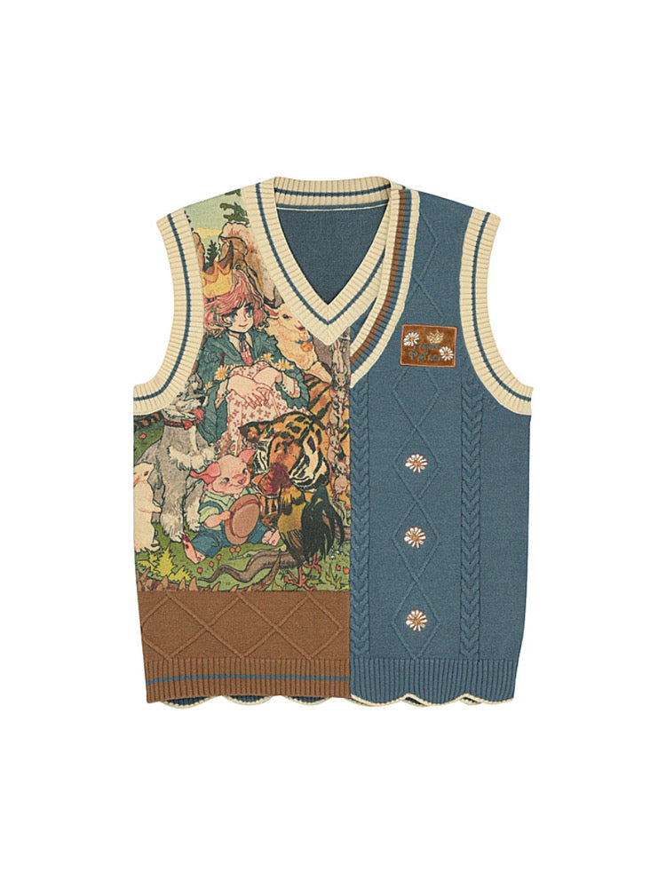 Forest Prince Artistic Knit Vest, Shirt, Shorts & Scarf-ntbhshop