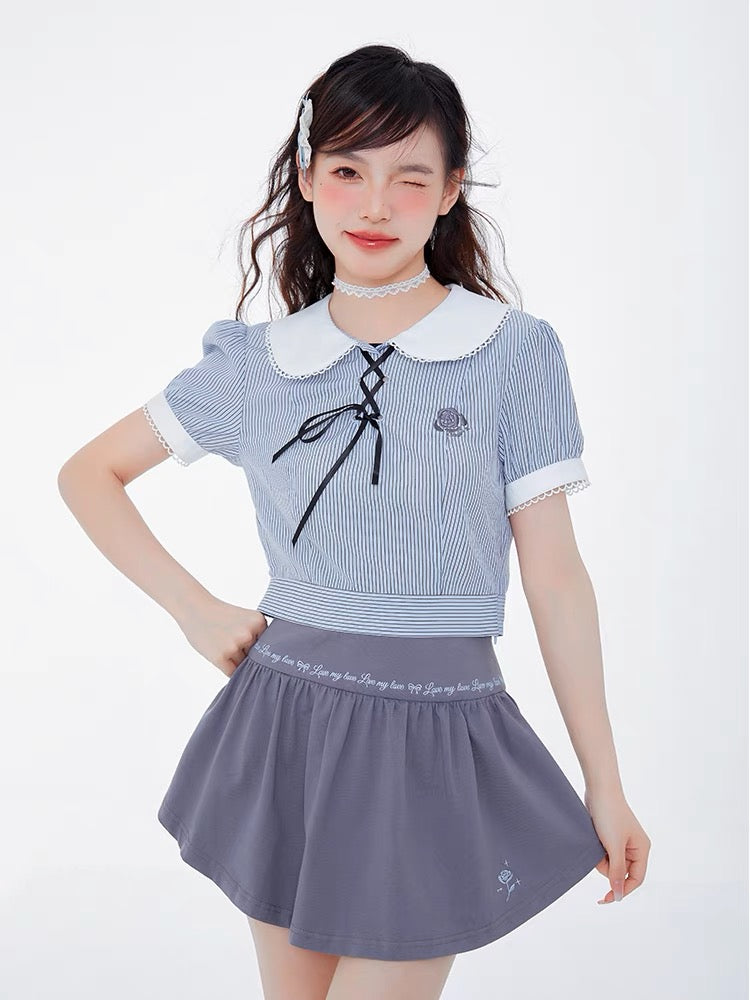 Love Note Embroidered Mini Skirts-ntbhshop