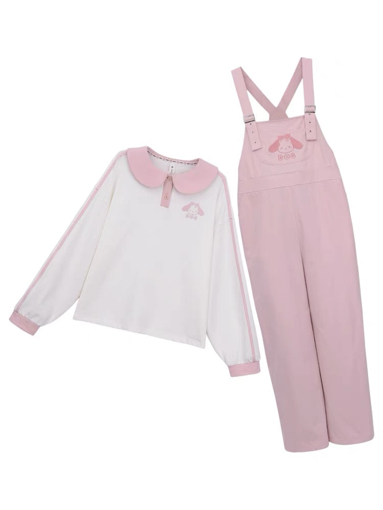 Pinku Dog Shirt & Overall Pants-ntbhshop