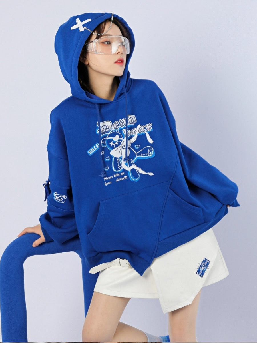 Electric Poise Klein Blue Hoodie & Skirt-ntbhshop