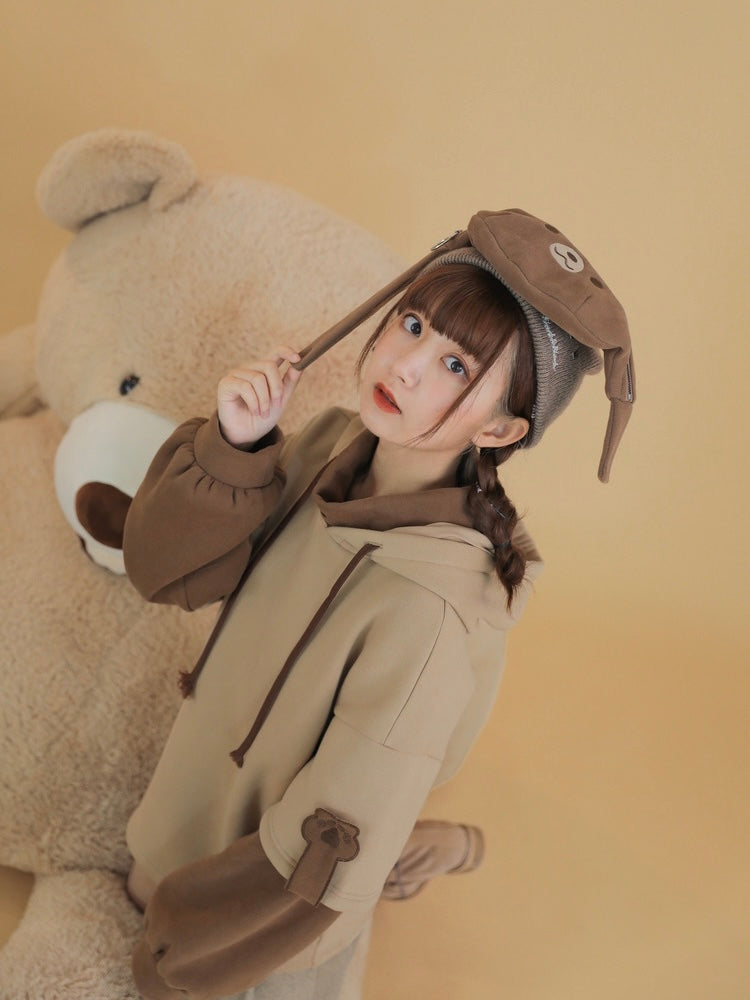 Brown Bear Hoodie with Bum Bag-ntbhshop