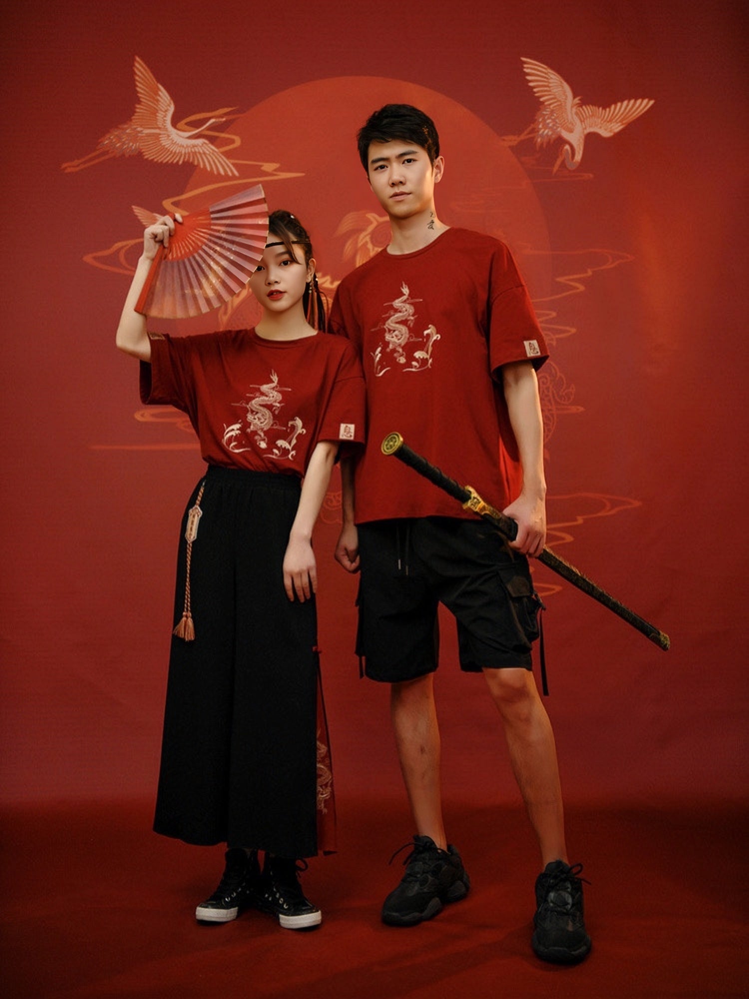 Golden Dragon Chinese Unisex Tees-ntbhshop