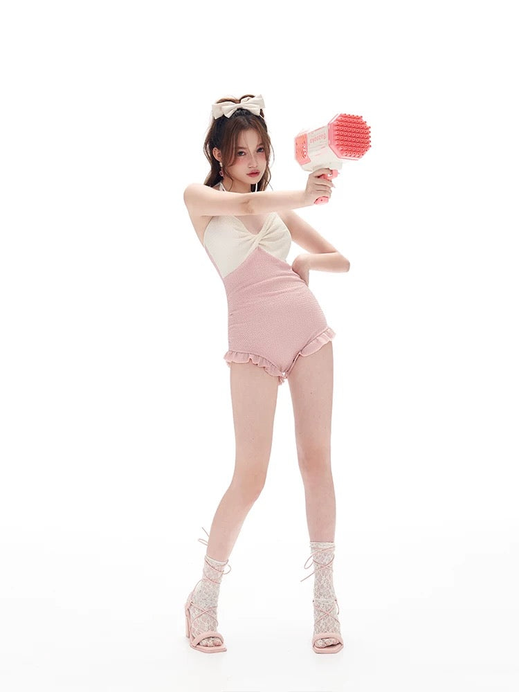 Rosy Vacation Swimsuit & Cardigan-ntbhshop