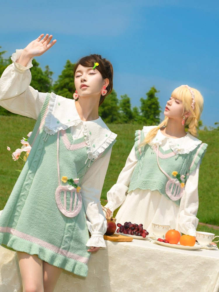 Sweet & Salty Mint Blouse, Knit Vest & Dresses-ntbhshop