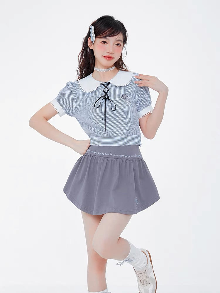 Love Note Embroidered Mini Skirts-ntbhshop