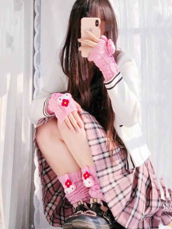 Kuromi & Friends Knit Arm Warmers-ntbhshop