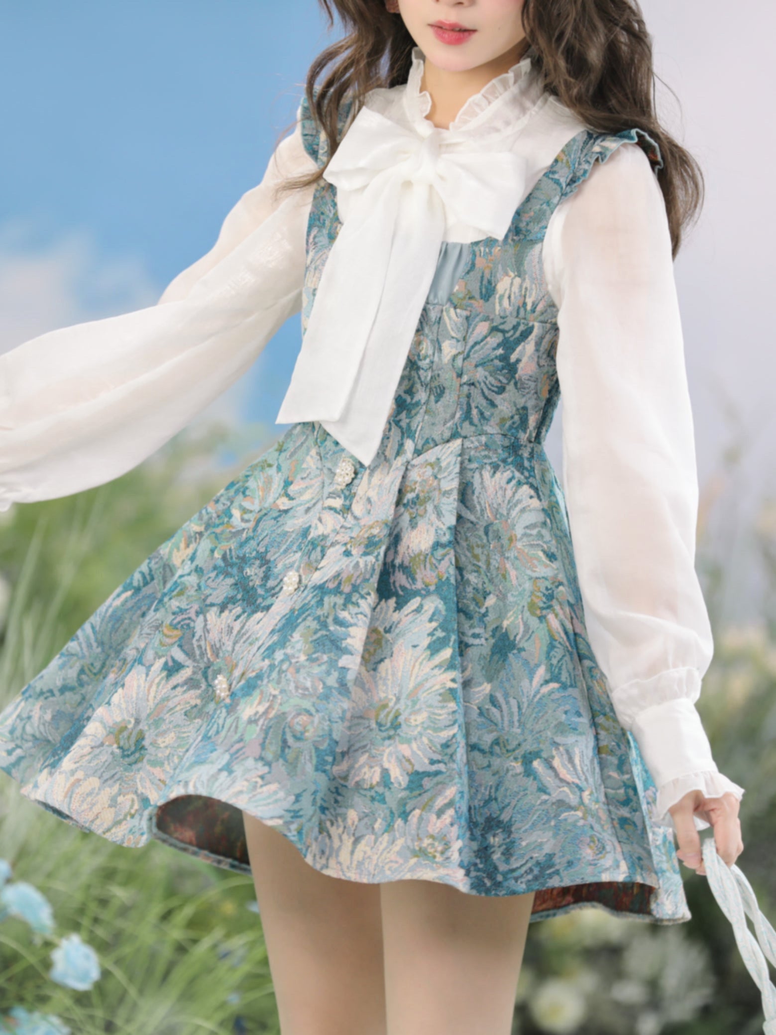 Chrysanthemum Dreams Blouse, Shorts & Dresses-ntbhshop