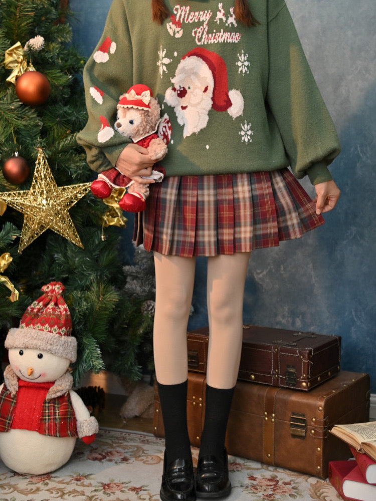 Merry Xmas JK Uniform Skirts-ntbhshop